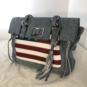 Aimee Kestenberg American Flag Denim Purse